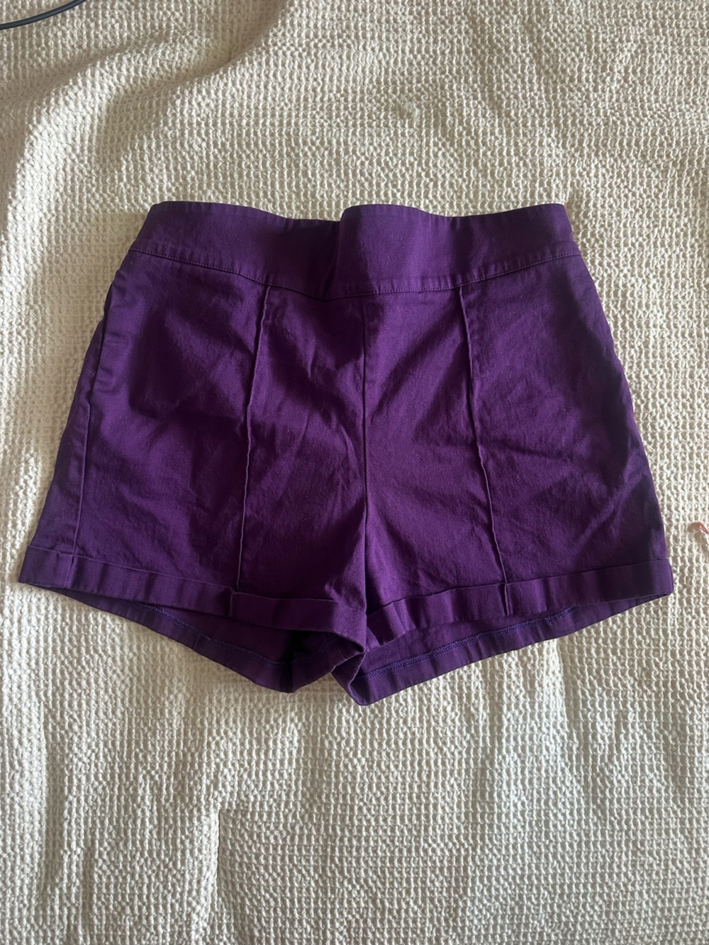 Laura Byrnes Pinup Girl High-Rise Purple Women's Tailored Shorts